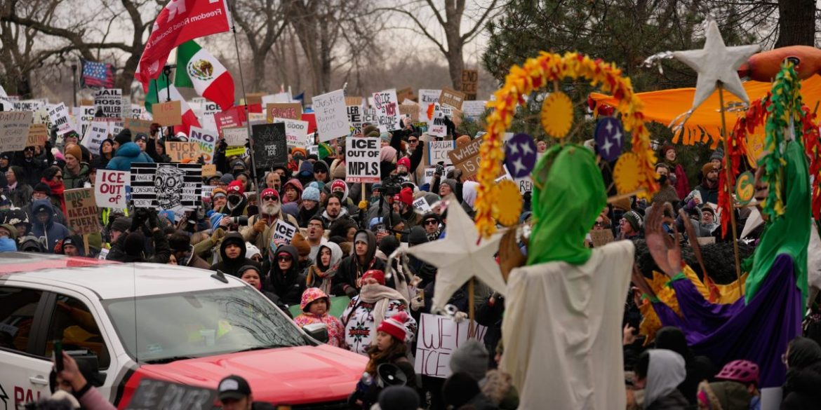 Thousands protest in Minneapolis after deadly ICE shooting as agents continue raids throughout city. ‘We’re all living in fear right now’