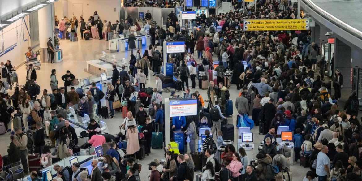 Trump’s border czar says ICE agents could guard exits and check IDs at airport screening areas as long lines plague travelers